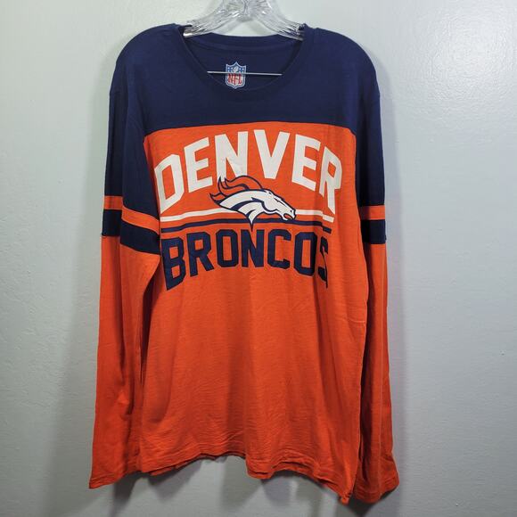 NFL Other - Denver Bronco's Men's Orange & Navy NFL Long Sleeve T Shirt Size L 12925-1243